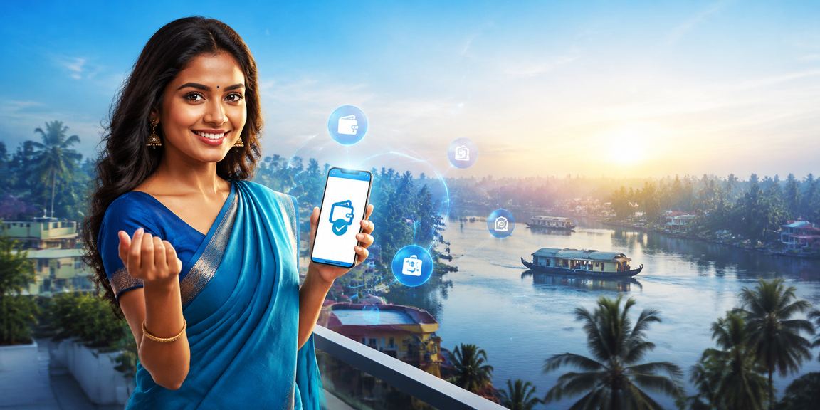 Serene Kerala backwaters with casino cashback bonus theme